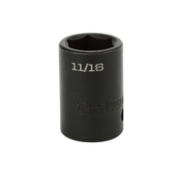 S32022 IMPACT 1/2" DRIVE SAE SOCKET - 11/16" IMPACT 6 Point